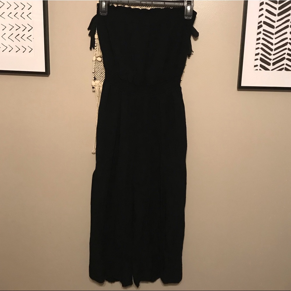 Black Strapless Jumpsuit